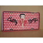 Betty Boop Metal License Plate Polka Dot Design